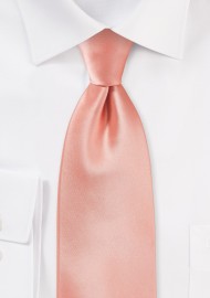 Solid Neck Tie in Peach Color