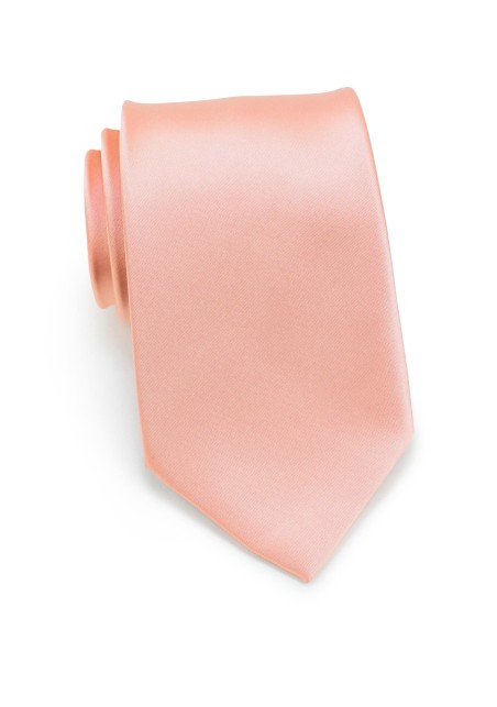 Solid Neck Tie in Peach Color