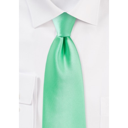 Bright Mint Colored Kids Sized Tie
