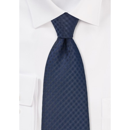 Navy Gingham Check Kids Necktie