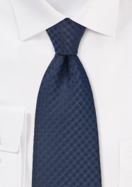 Navy Gingham Check Kids Necktie