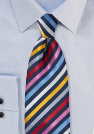 Multi Colored Necktie with Vibrant Stripes