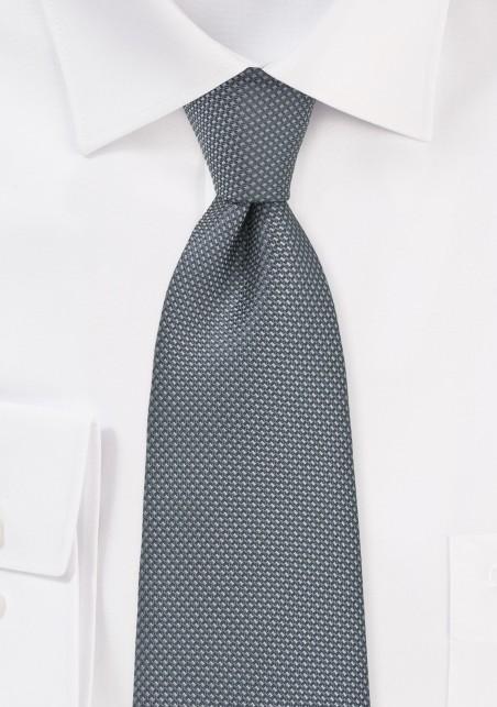 Matte Textured Mens Tie in Gray