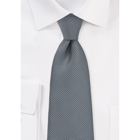 Matte Textured Mens Tie in Gray