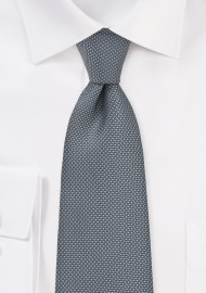 Matte Textured Mens Tie in Gray