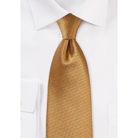 Rich Antique Gold Silk Tie for Boys