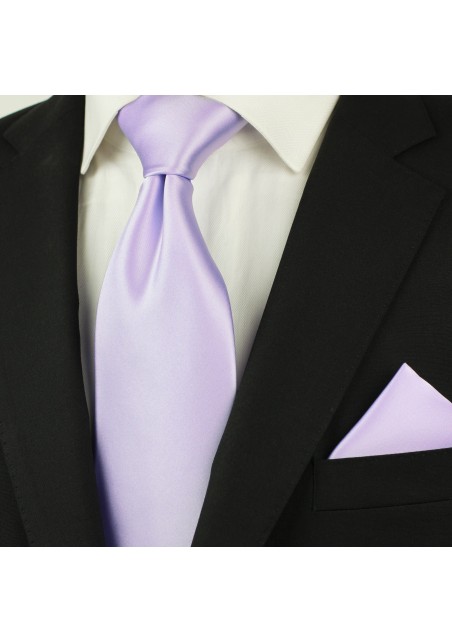 Soft Lavender Solid Colors Tie Styled