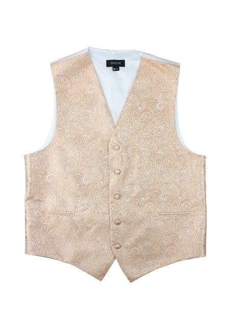Paisley Formal Vest in Golden Champagne
