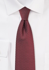 Burgundy Hued Pin Dot Tie