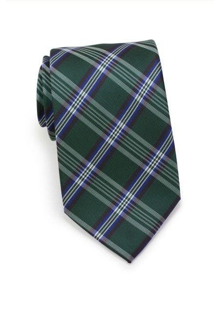 Forest Green Tartan Plaid Tie