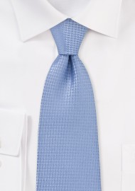 Micro Houndstooth Check Tie in Light Blue
