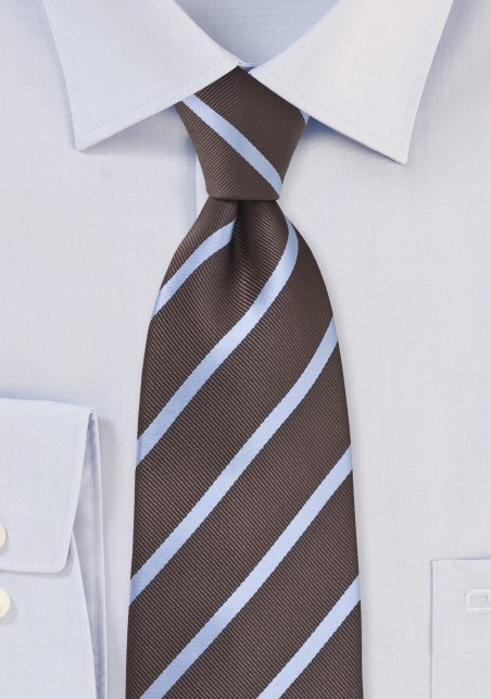Espresso Brown and Grey Tie