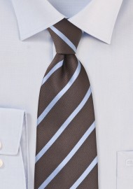 Espresso Brown and Grey Tie