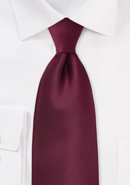 Solid Kids Neck Tie in Classic Burgundy Red