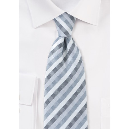 Modern Tie in Greys and Silver