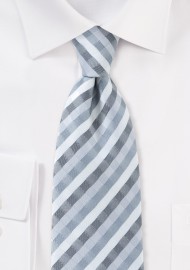 Modern Tie in Greys and Silver