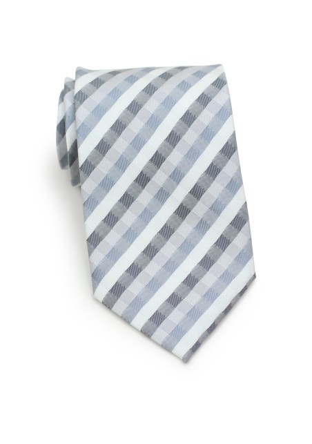 Modern Tie in Greys and Silver