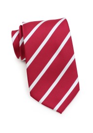 Striped Red and White Tie