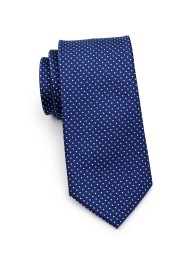 Royal Blue Necktie with Woven Micro Dots