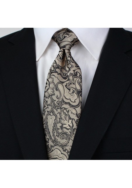 Golden Bronze Paisley Tie Styled