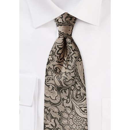 Golden Bronze Extra Long Necktie