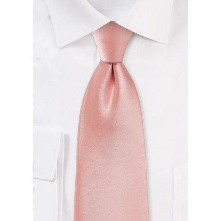 Candy Pink Color Tie in XL Length