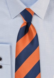 Preppy Kids Tie in Orange and Navy
