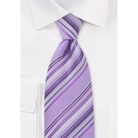 Amethyst Purple Striped Tie