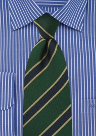 British Tie in Gold, Navy and Green