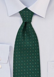 Hunter Green Floral Tie
