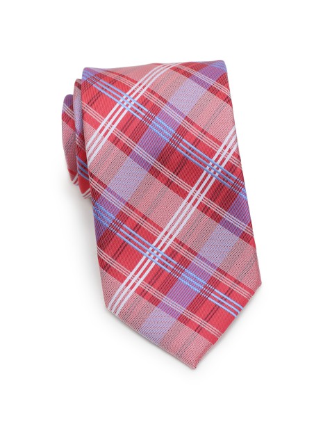 Red and Blue Checkered Tie