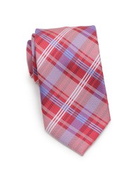 Red and Blue Checkered Tie