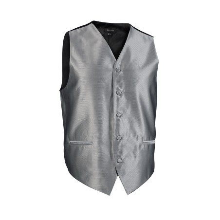 Formal Gray Mens Tuxedo Textured Vest