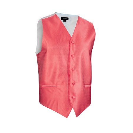 Textured Formal Wedding Vest in Coral Reef