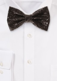 Black Glitter Bow Tie