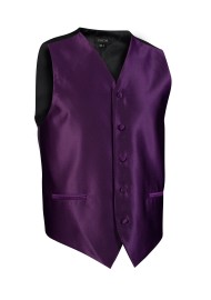 Plum Purple Textured Dress Vest Prom Wedding