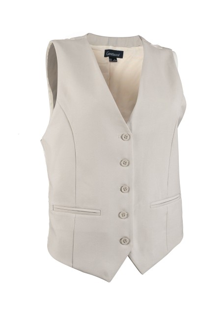 Tan Cream Textured Women's Vest