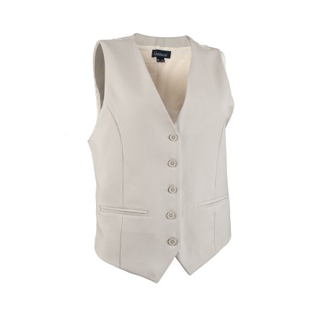 Tan Cream Textured Women's Vest