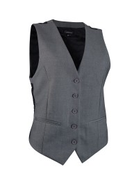 Womens Suit Vest in Medium Gray