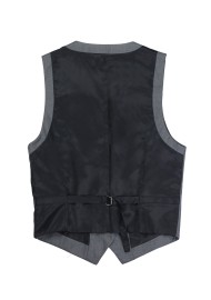 Womens Suit Vest in Medium Gray