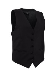 Women's Uniform Suit Vest in Solid Black