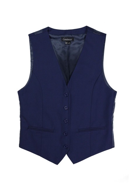 Women's Uniform Suit Vest in Dark Blue Front