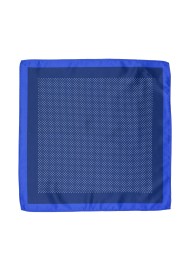 Royal Blue Dress Pocket Square with White Pin Dots