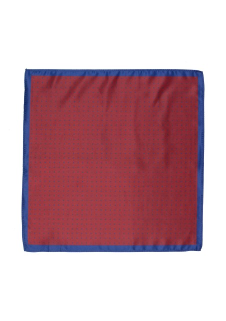 Cherry Pocket Square with Blue Dot Design