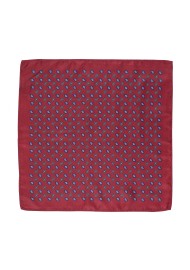 Classic Paisley Suit Pocket Square in Wine Red
