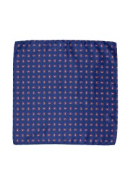 Contemporary Paisley Print Hanky in Navy