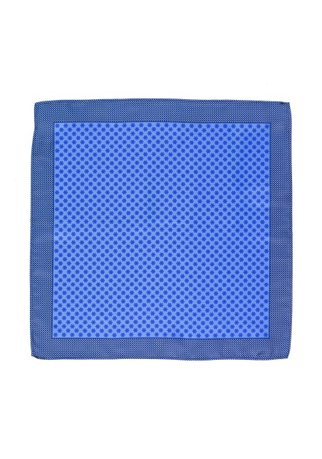 Horizon Blue and Navy Floral Suit Pocket Square