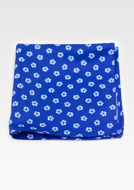 Floral Print Hanky in Blues