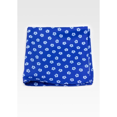 Floral Print Hanky in Blues