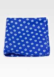 Floral Print Hanky in Blues
